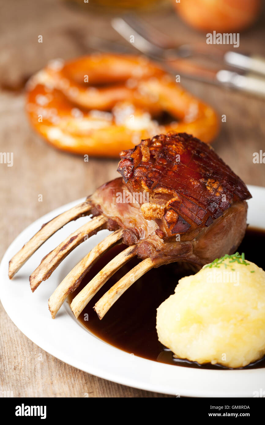 closeup of roasted suckling pig meal Stock Photo Alamy
