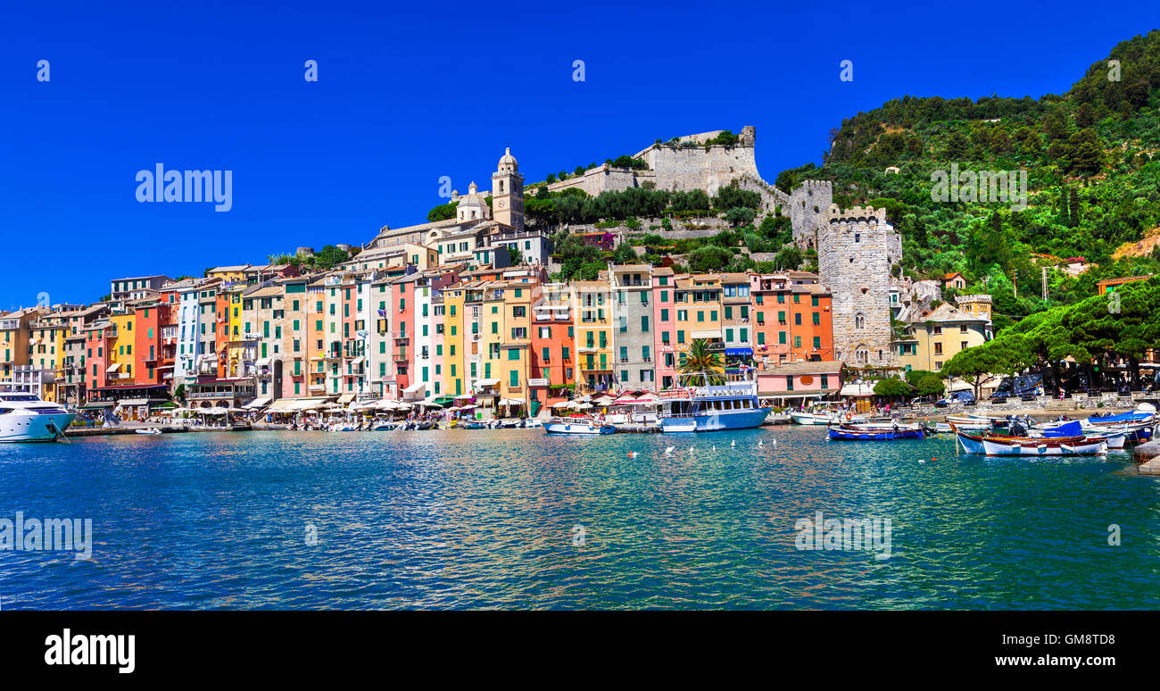 Portovenere - pictorial town in famous "Cinque terre", Italy Stock Photo