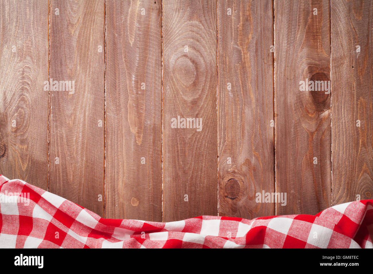 Kitchen Towel On Wooden Cooking Table. Top View With Copy Space Stock  Photo, Picture and Royalty Free Image. Image 87336398.