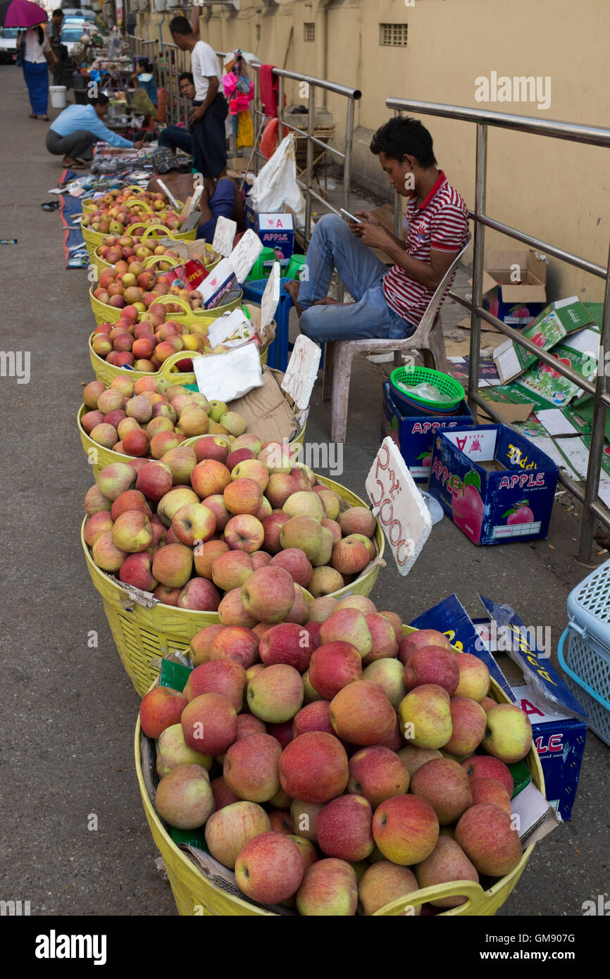 Food Market Yangon Myanmar Stock Photo Alamy