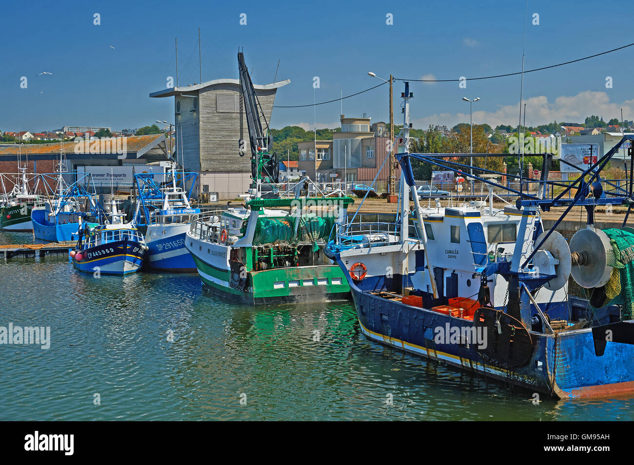 Port de Peche, fishing harbour in Dieppe Stock Photo