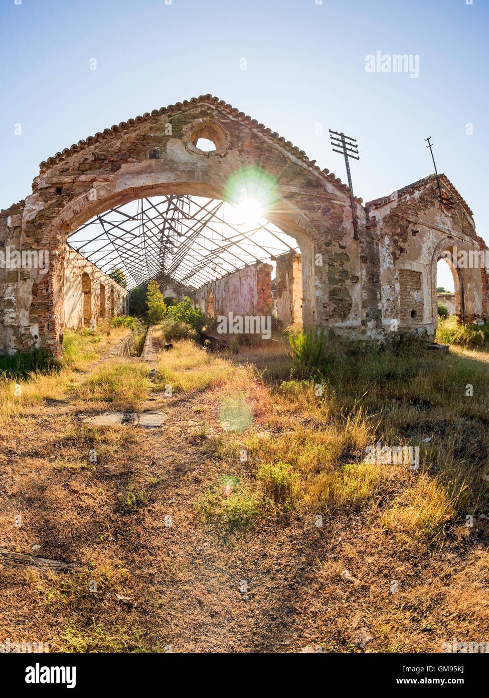 Portugal, Corte do Pinto, ruins of Mina de Sao Domingos Stock Photo