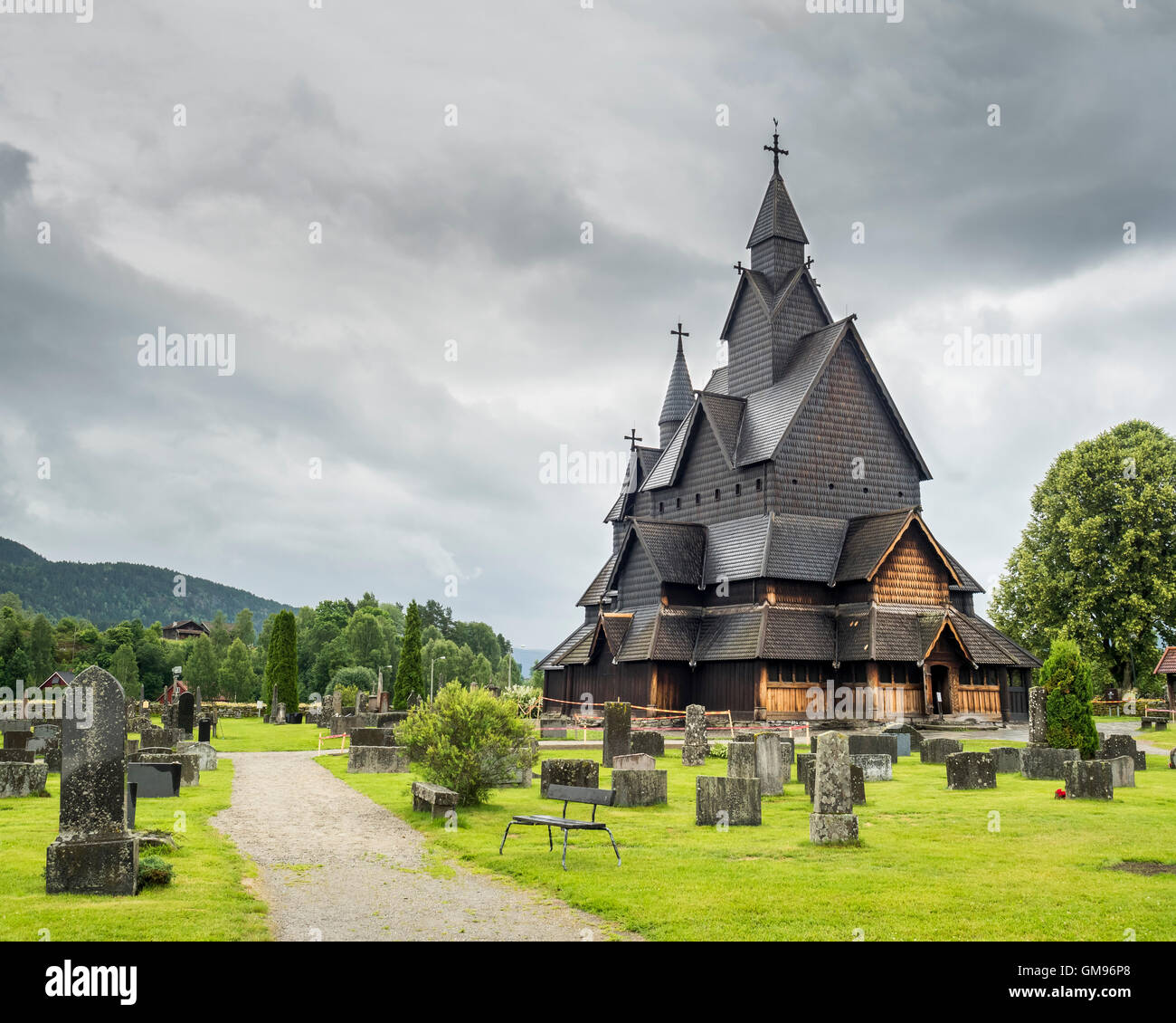 Norway, Telemark, Notodden, Heddal Stave Church Stock Photo Alamy