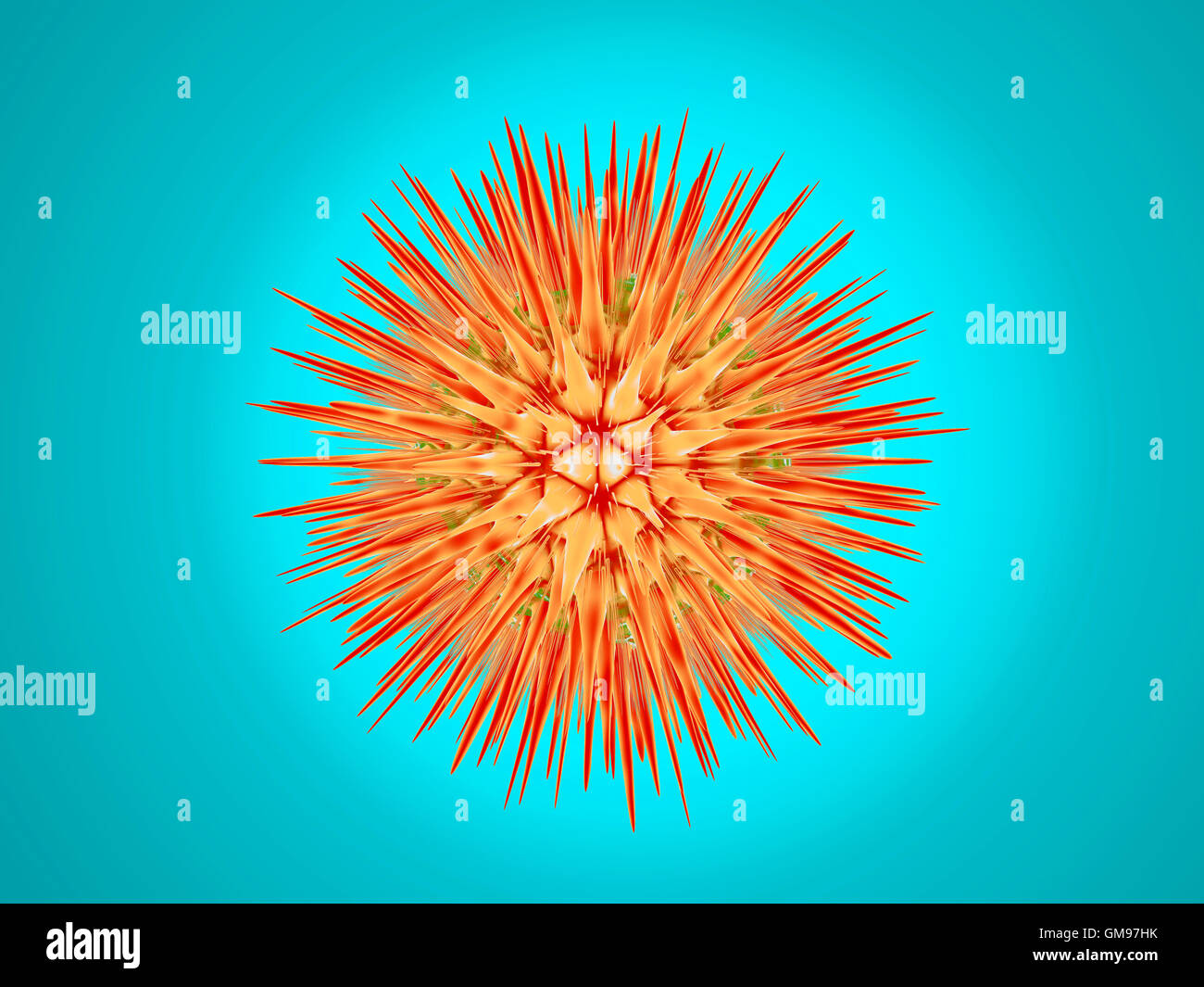 Virus, 3D Rendering Stock Photo