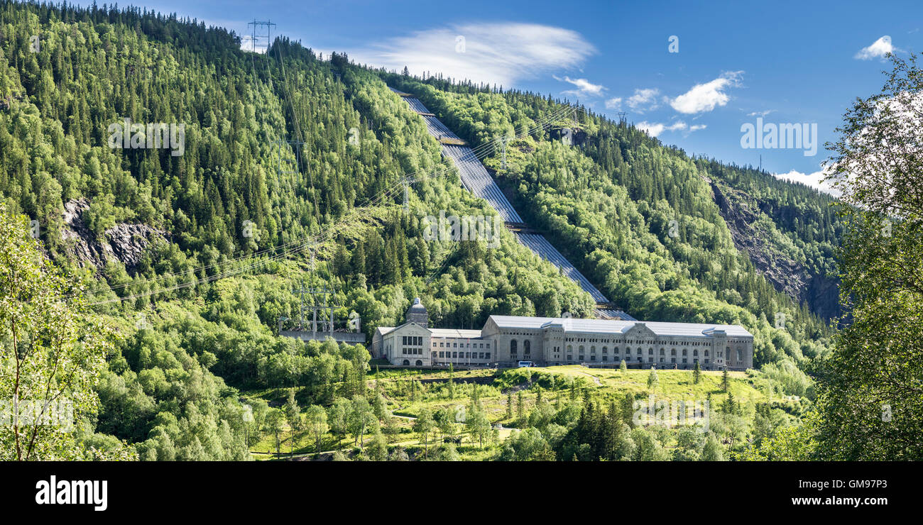 Norway, Southern Norway, Telemark, Rjukan, hydro power station Vemork Stock Photo