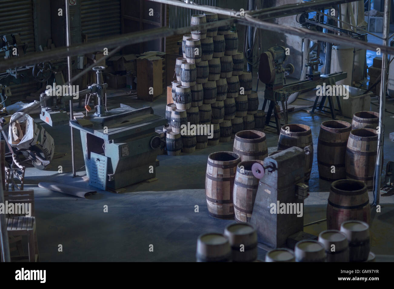 South Africa, Cape Town, wine barrels in cooperage Stock Photo Alamy