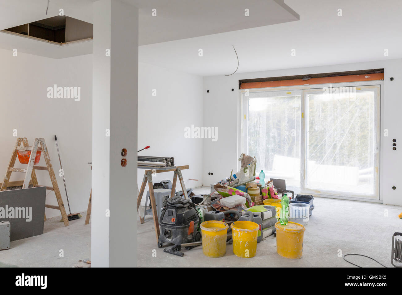 Construction site of a house Stock Photo - Alamy