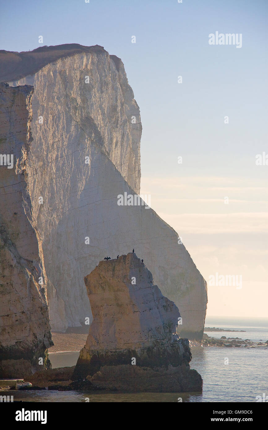 Seaford Head and Splash Point on a bright winter morning Stock Photo