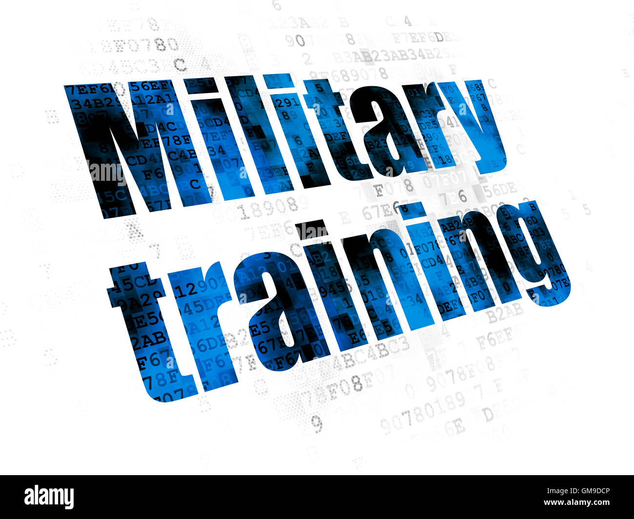 Studying concept: Military Training on Digital background Stock Photo ...