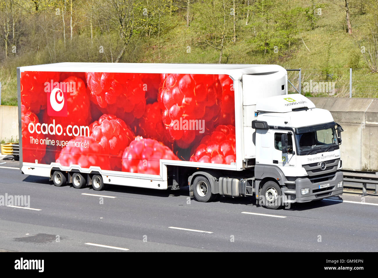 Ocado lorry truck motorway uk hires stock photography and images Alamy