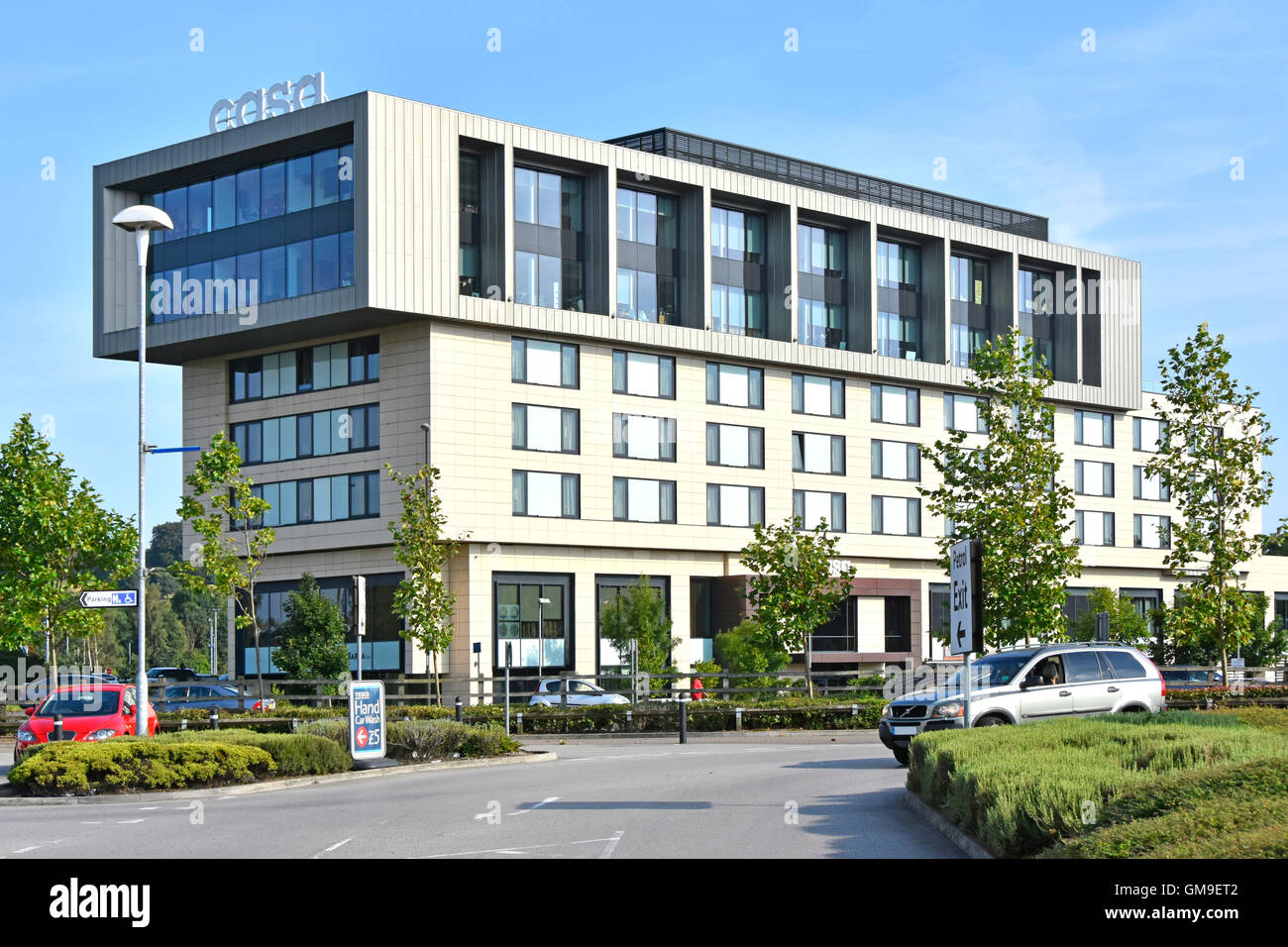 Casa luxury 4 star English UK hotel building adjacent to supermarket store car wash in Chesterfield Derbyshire England UK Stock Photo