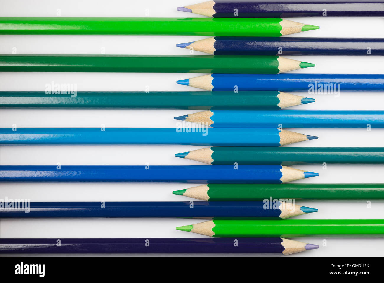 Collection of colorful pencils as a background picture Stock Photo