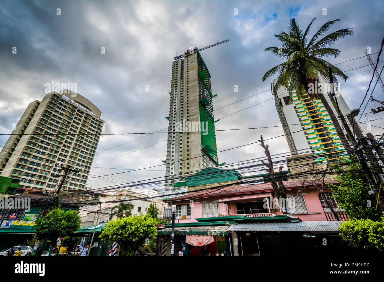 Buildings in Sampaloc, Manila, The Philippines. Stock Photo