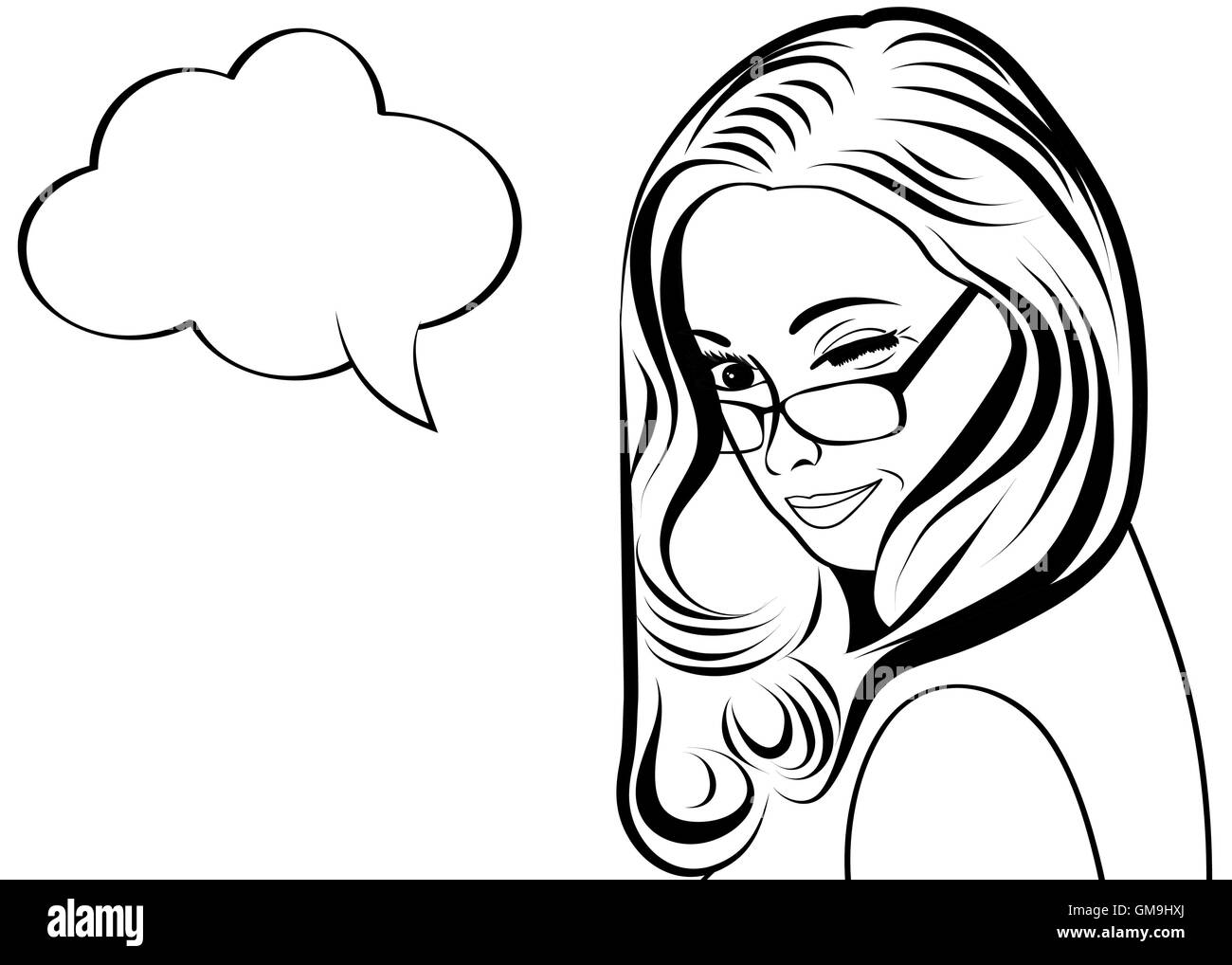 Pop Art Cute Retro Woman In Comics Style Stock Vector Image Art Alamy