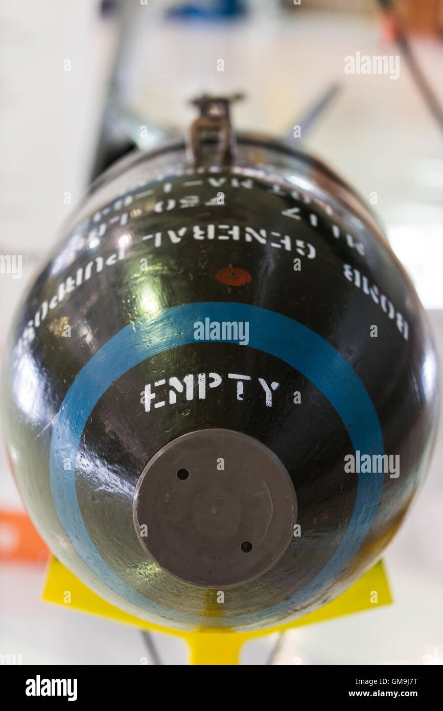 Bomb, Wings over the Rockies Air & Space Museum, Denver, Colorado Stock