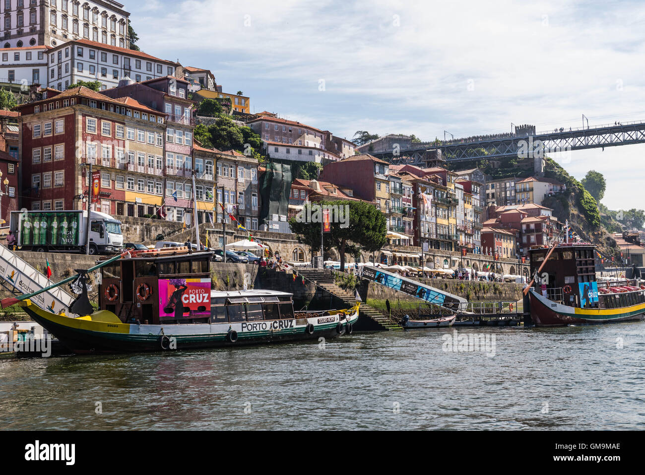 The Waterfront Ribiera Neighbourhood In Porto Portugal Stock Photo Alamy