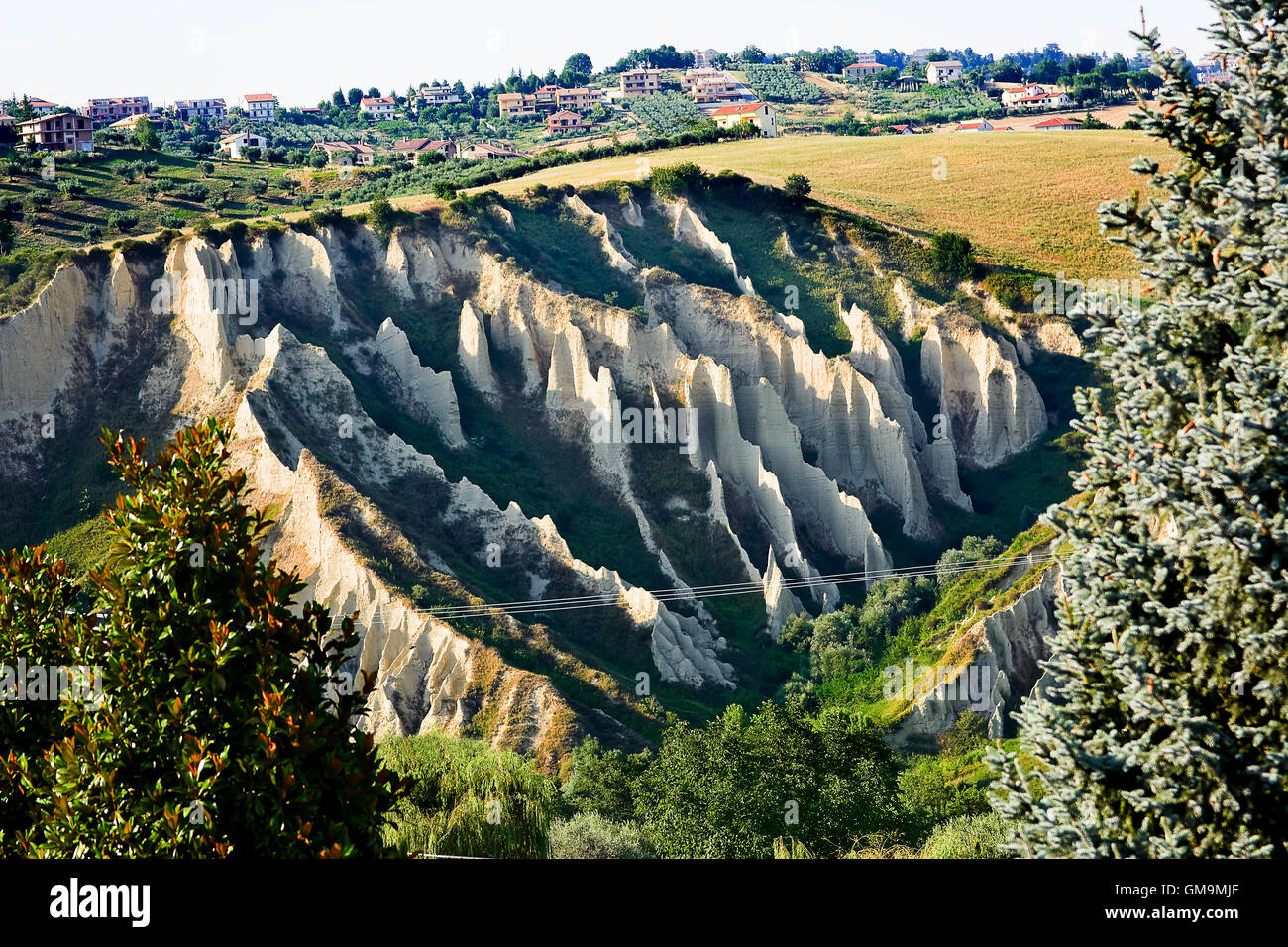 Badlands in Chieti province (Italy) Stock Photo