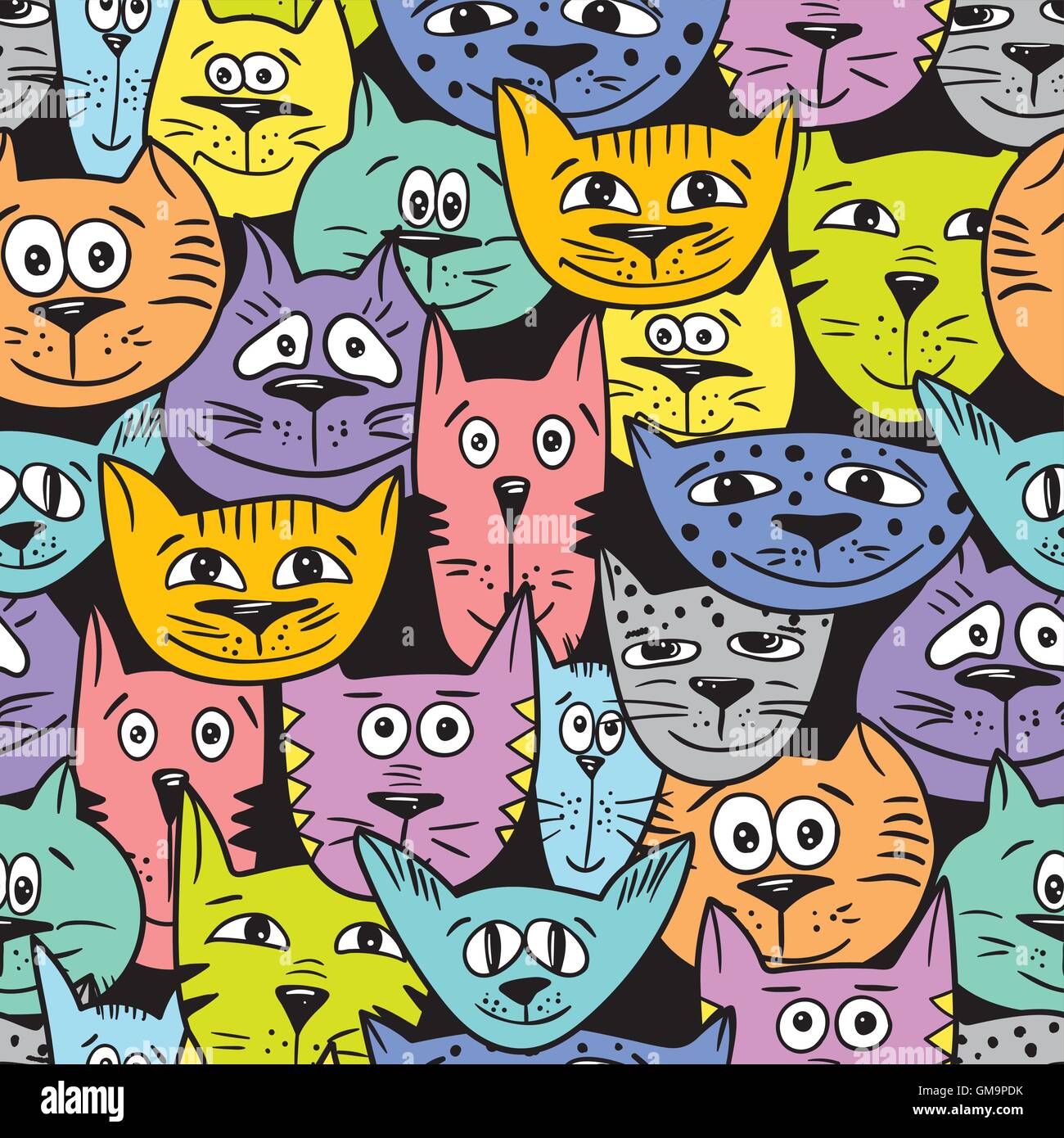 Vector cat pattern Stock Vector Image & Art Alamy