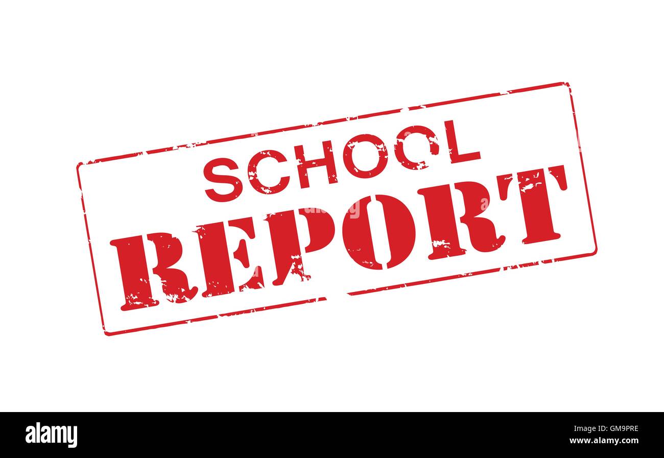 School report Stock Vector