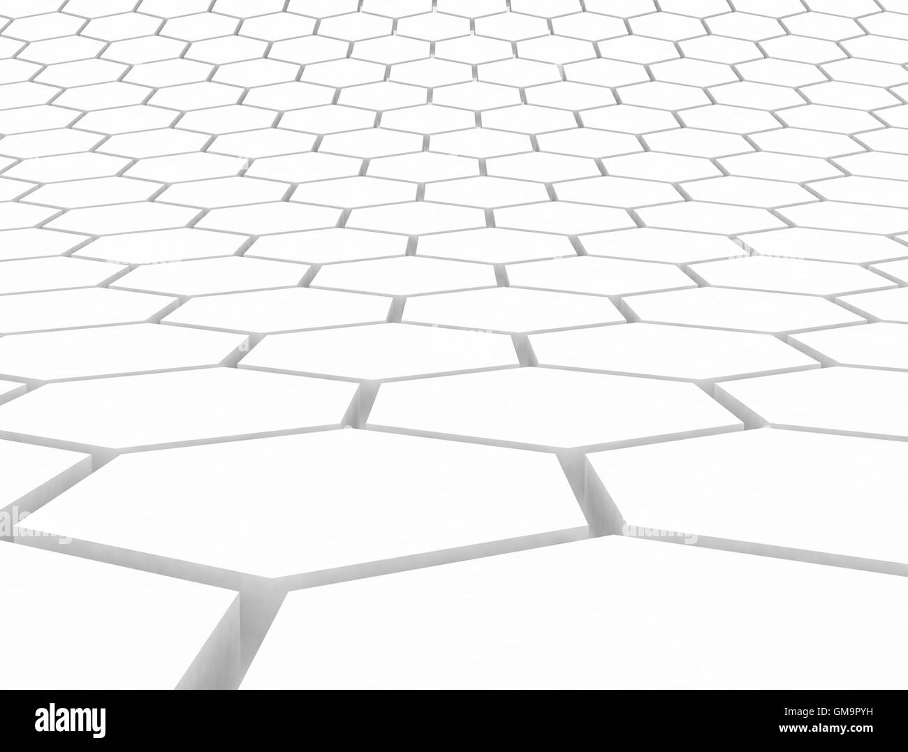 Hexagon 3d pattern white Stock Photo