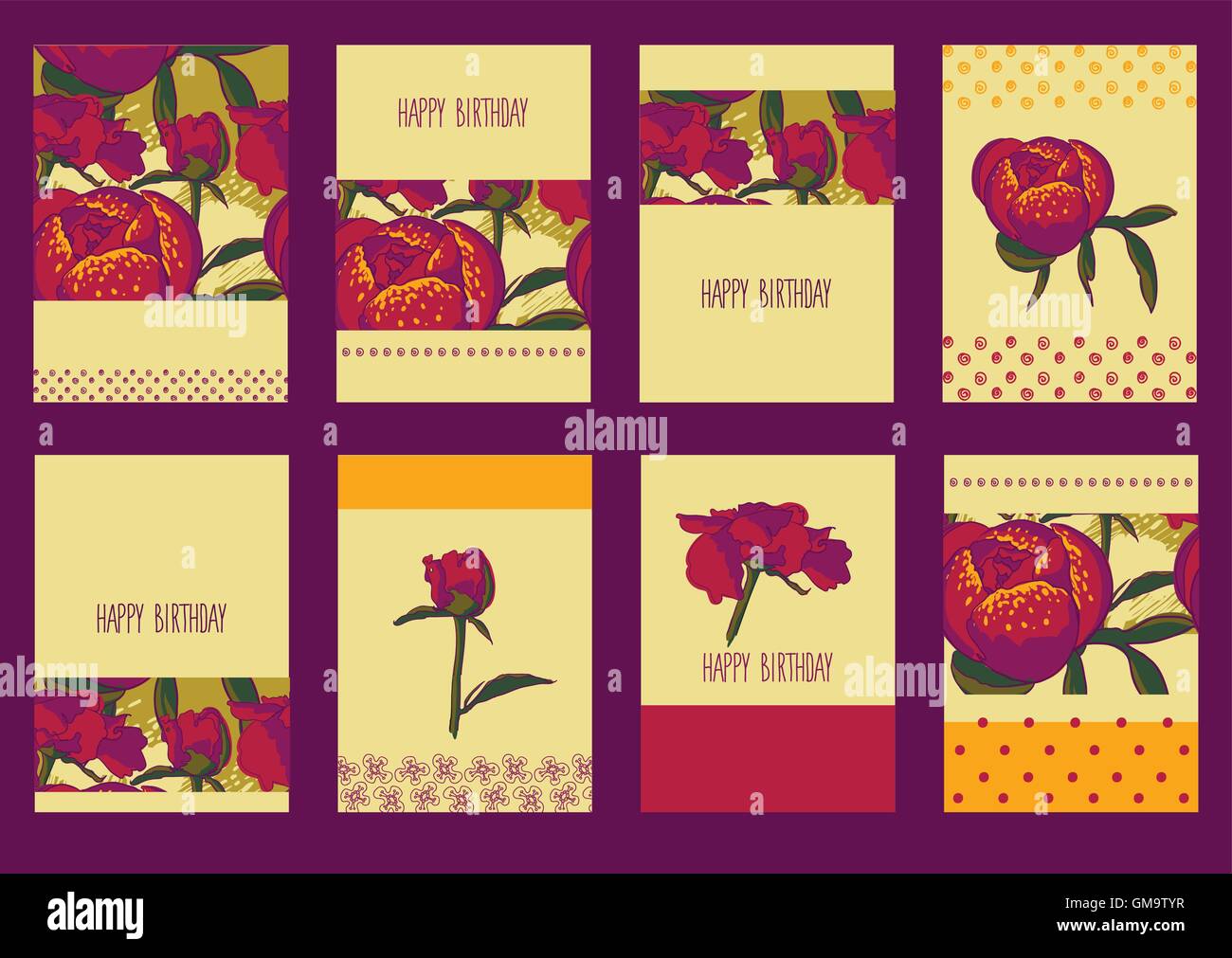 Seamless floral background with peonies Stock Vector Image & Art - Alamy