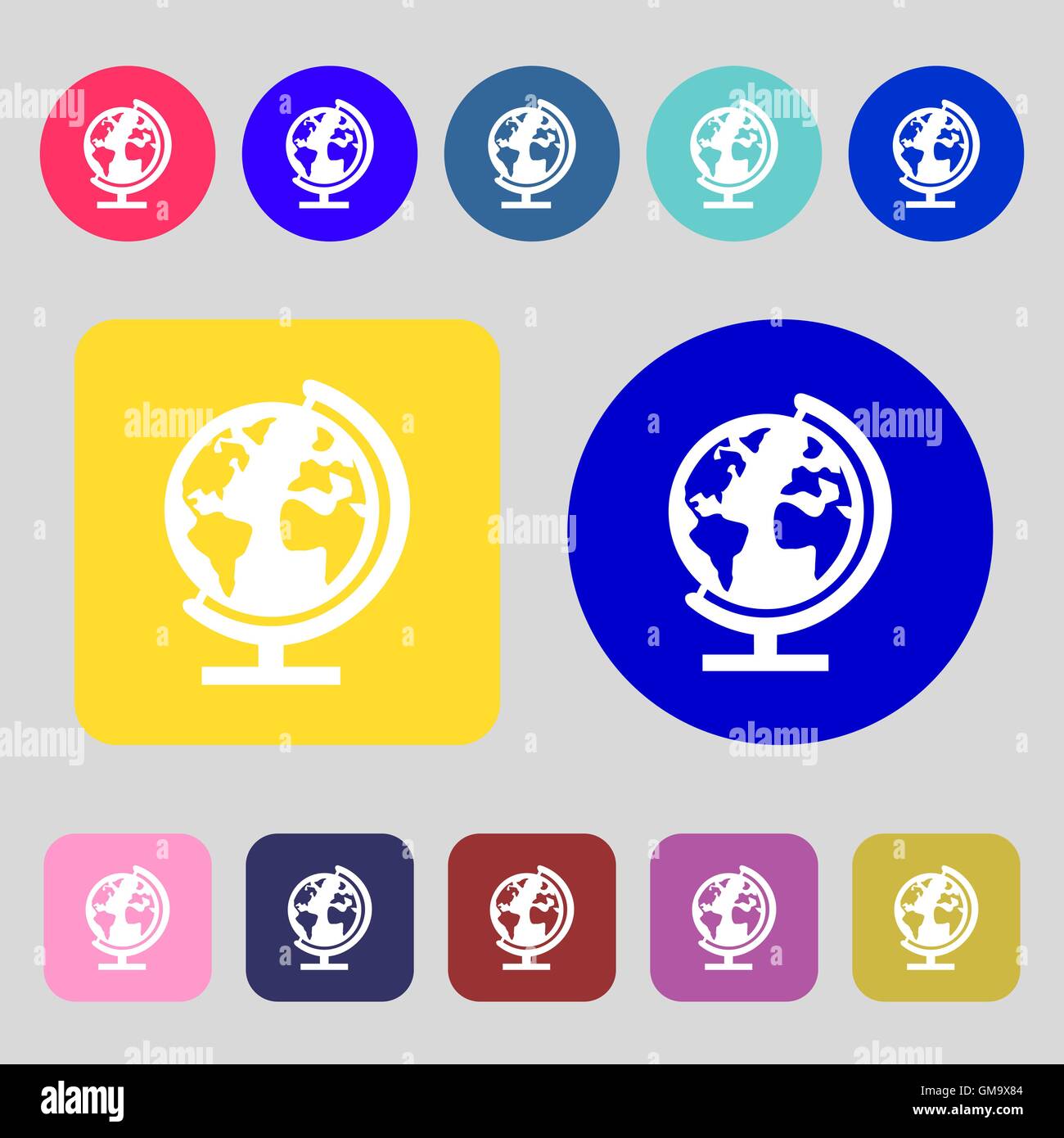 Globe sign icon. World map geography symbol. Globes on stand for