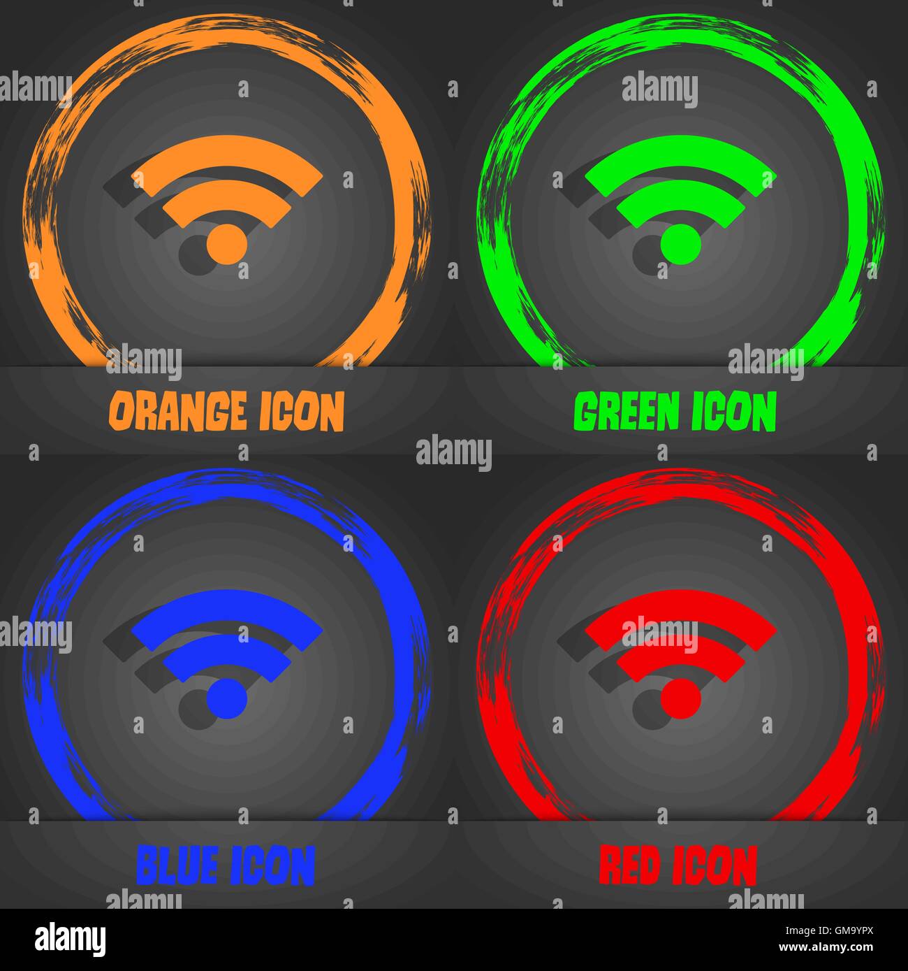 Wifi sign. Wi-fi symbol. Wireless Network icon. Wifi zone. Fashionable ...
