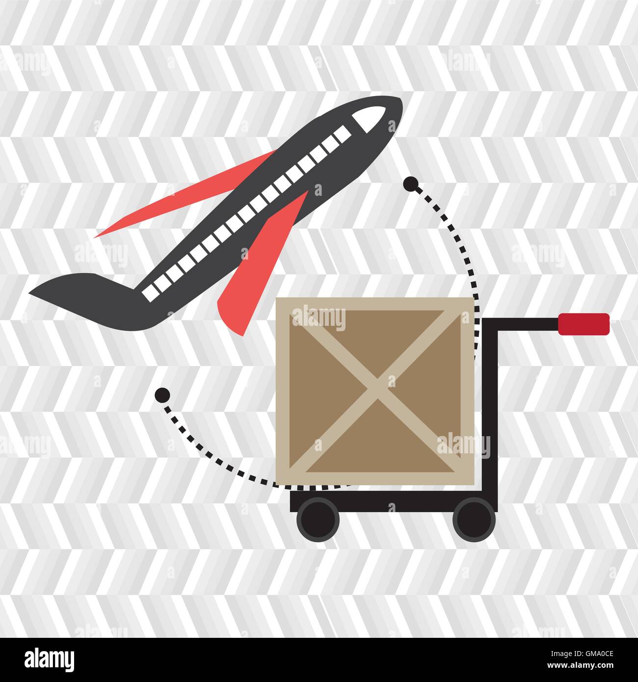 car hand box cargo Stock Vector