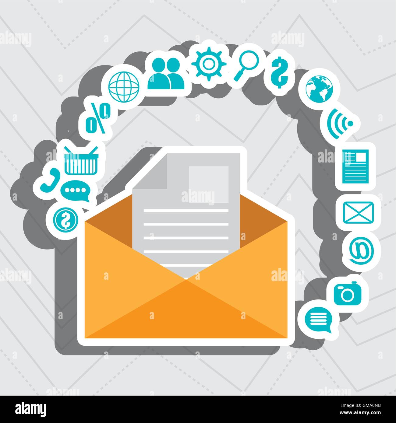 message envelope letter web Stock Vector Image & Art - Alamy