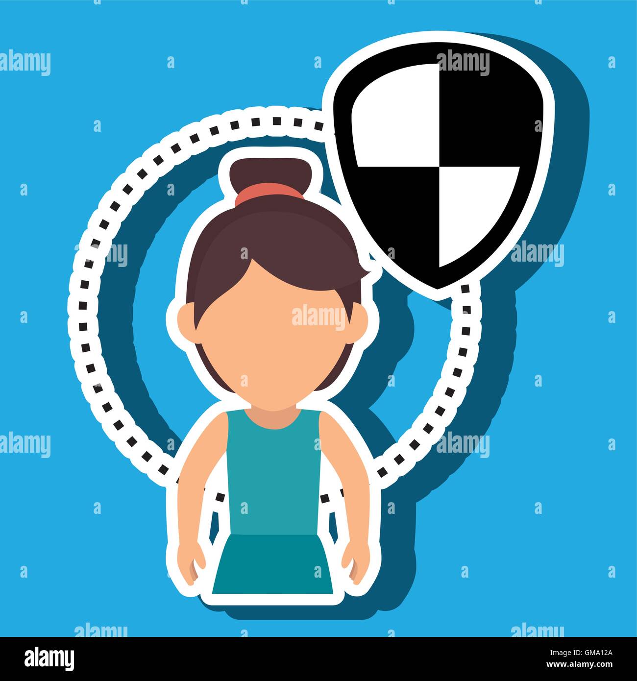 Protection Character character emblem secure protection Stock Vector Image & Art - Alamy