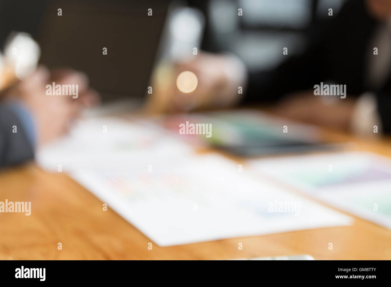businessman meeting, analyzing and discussing with computer and ...
