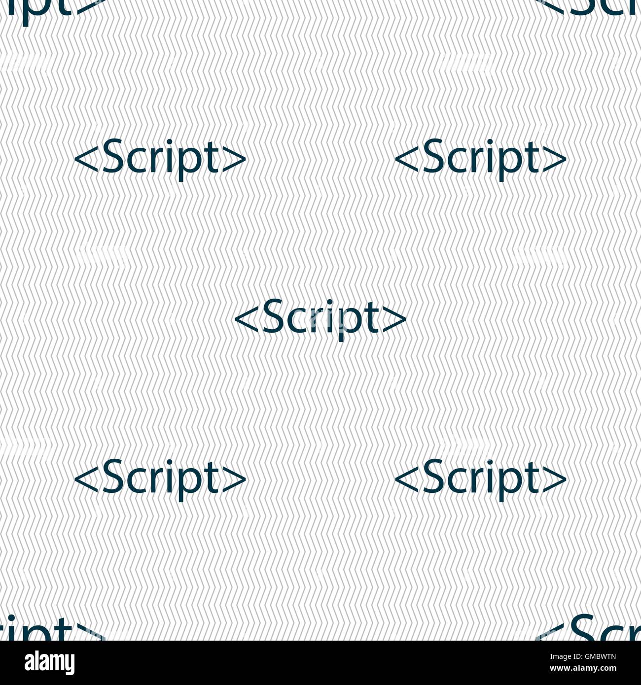 Script sign icon. Javascript code symbol. Seamless abstract background ...
