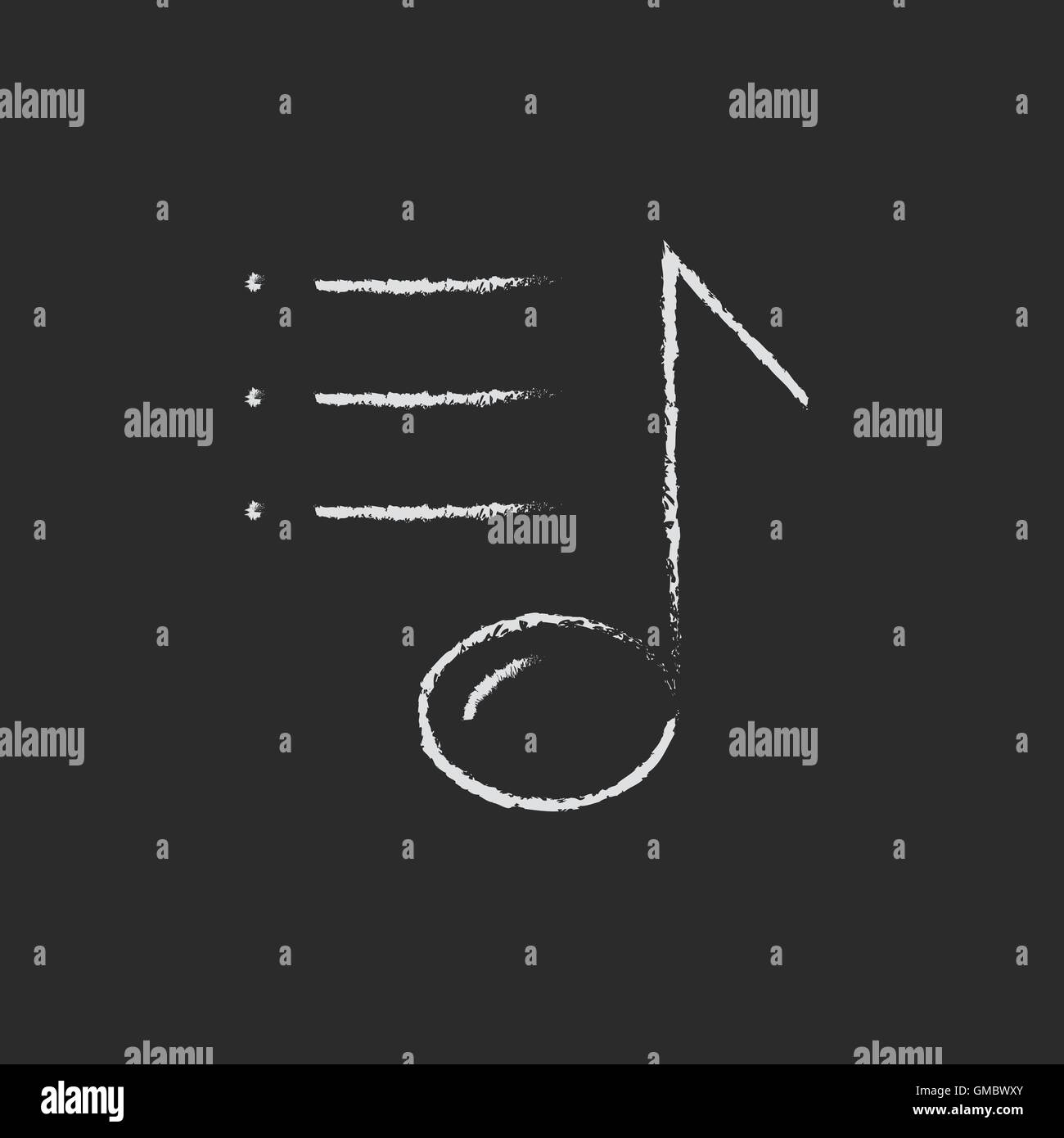 Musical note icon drawn in chalk Stock Vector Image & Art - Alamy