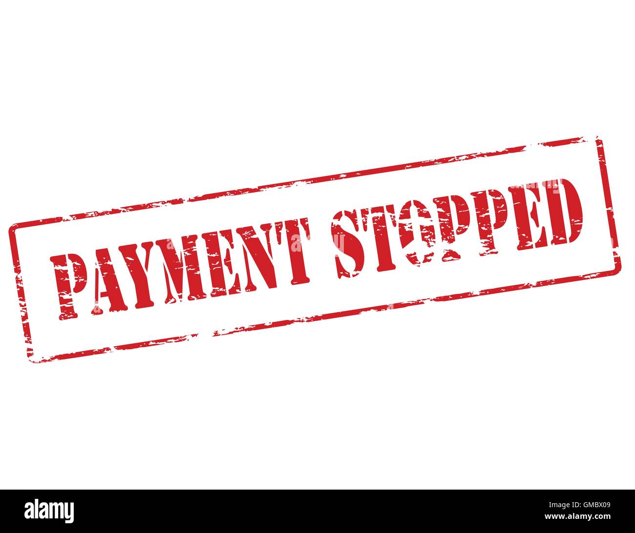 Payment stopped Stock Vector