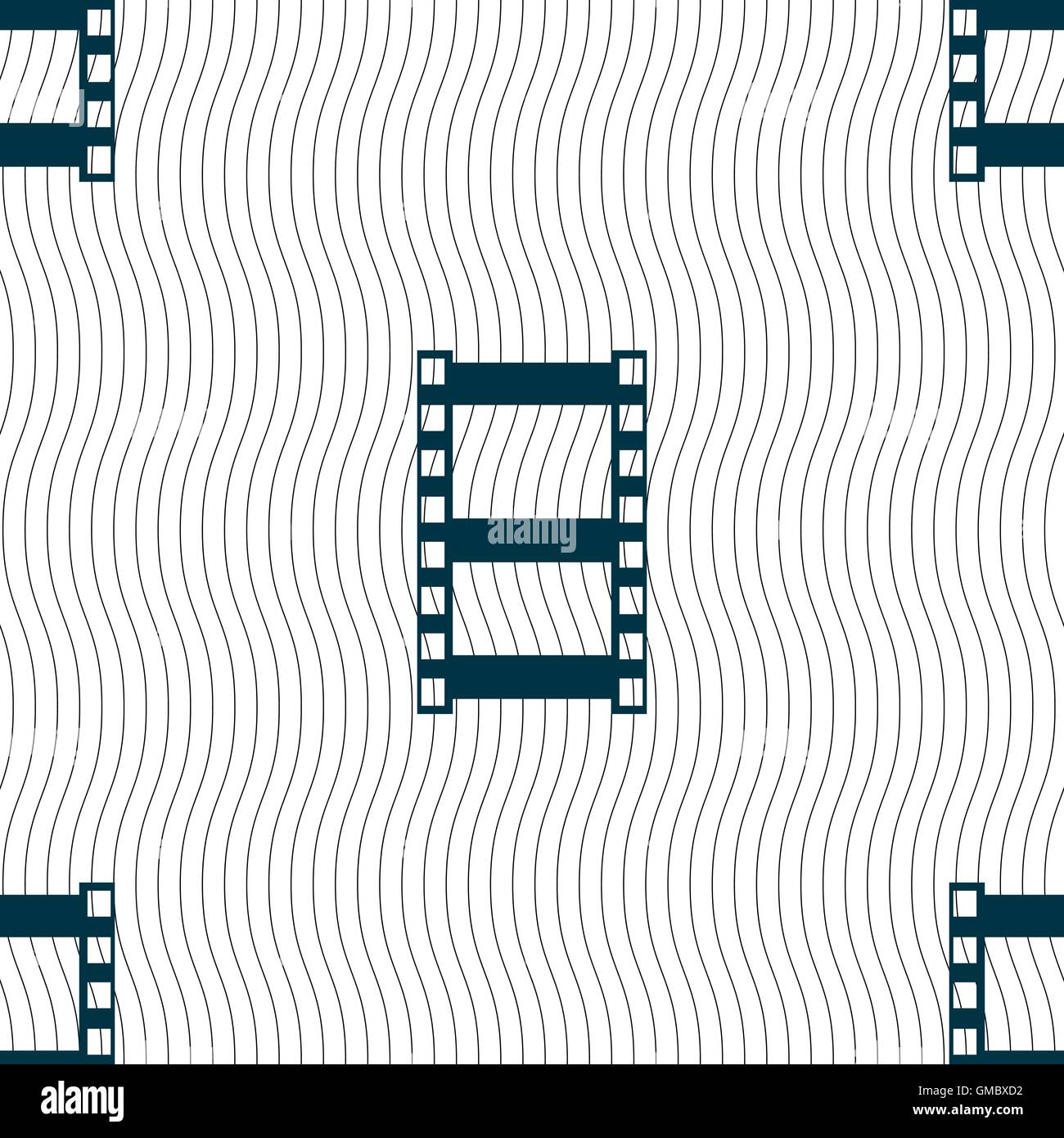 Video sign icon. frame symbol. Seamless pattern with geometric texture ...