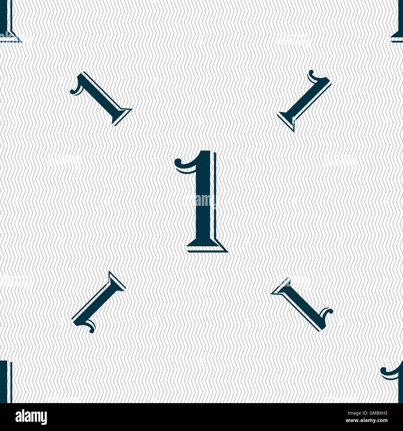 First place award sign. Winner symbol. Step one. Seamless pattern with ...