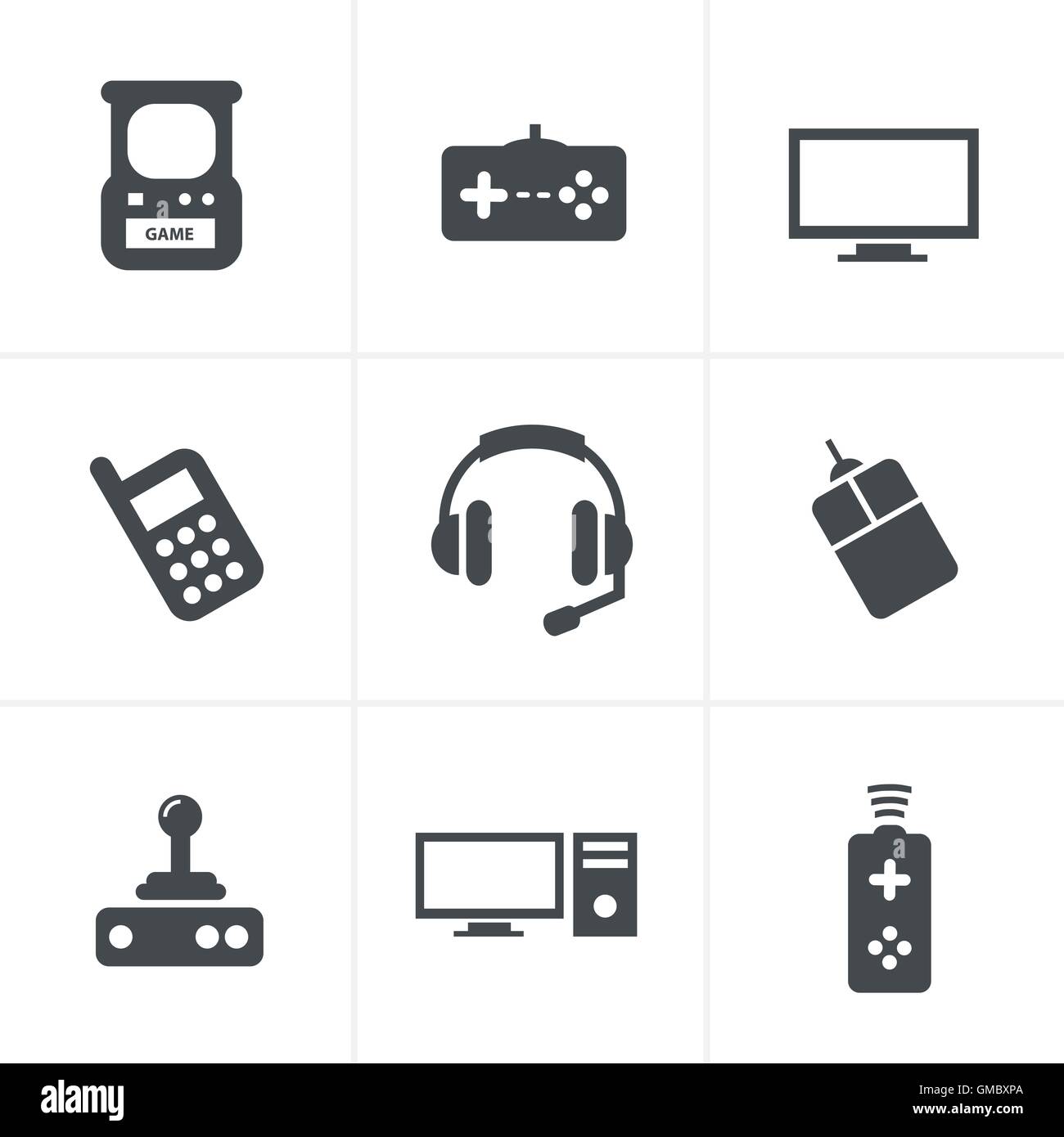 Video Games Icon Set Stock Vector Image & Art Alamy