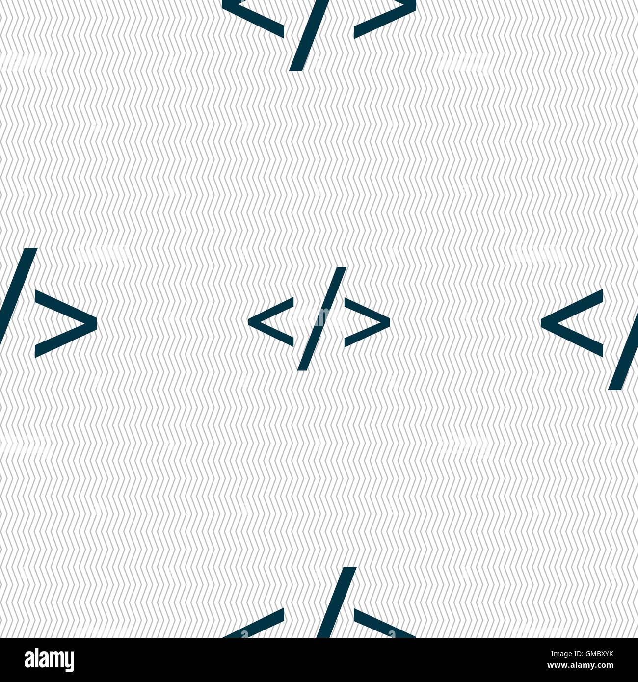 Code sign icon. Programming language symbol. Seamless abstract ...