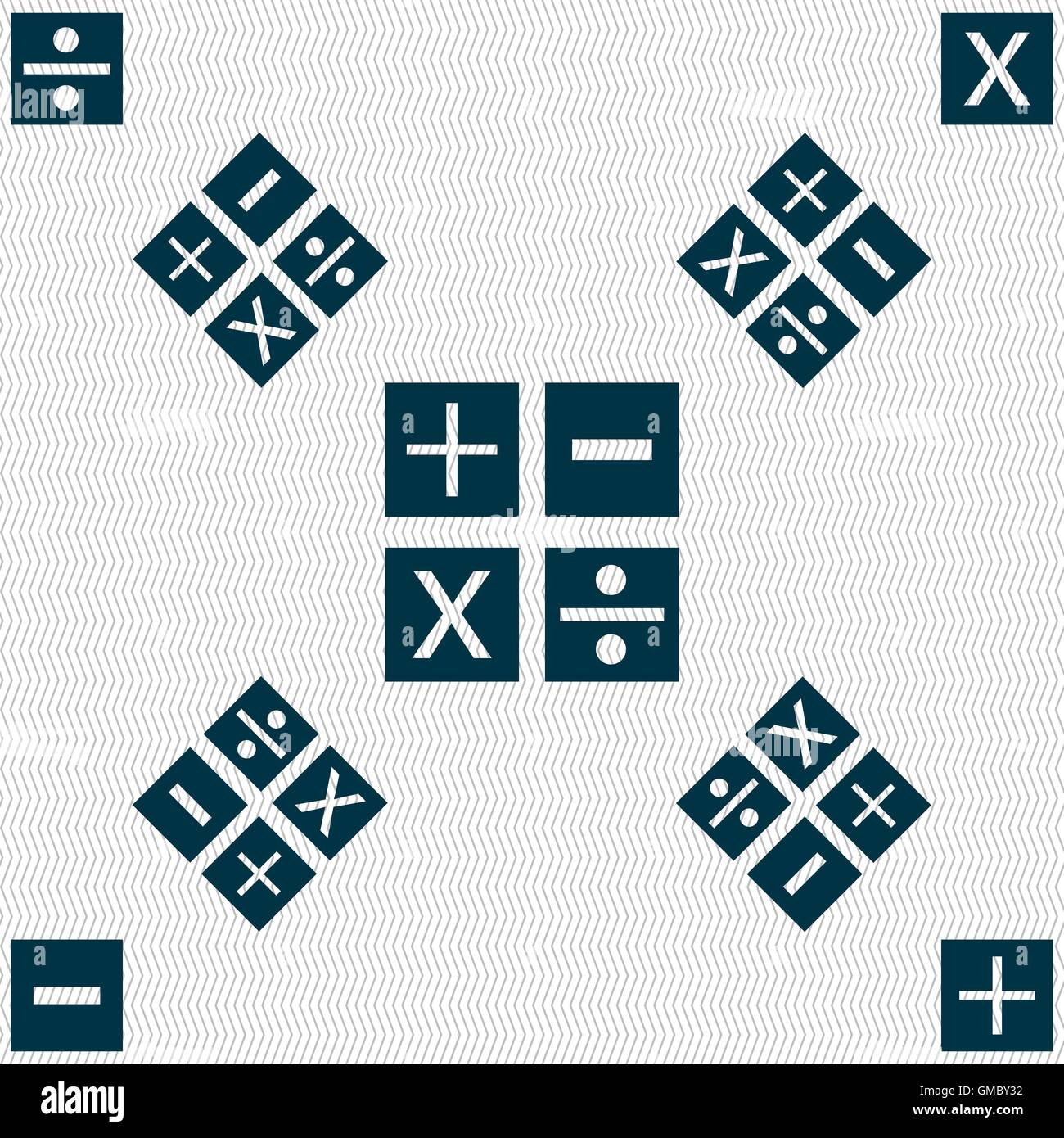 Multiplication, division, plus, minus icon Math symbol Mathematics