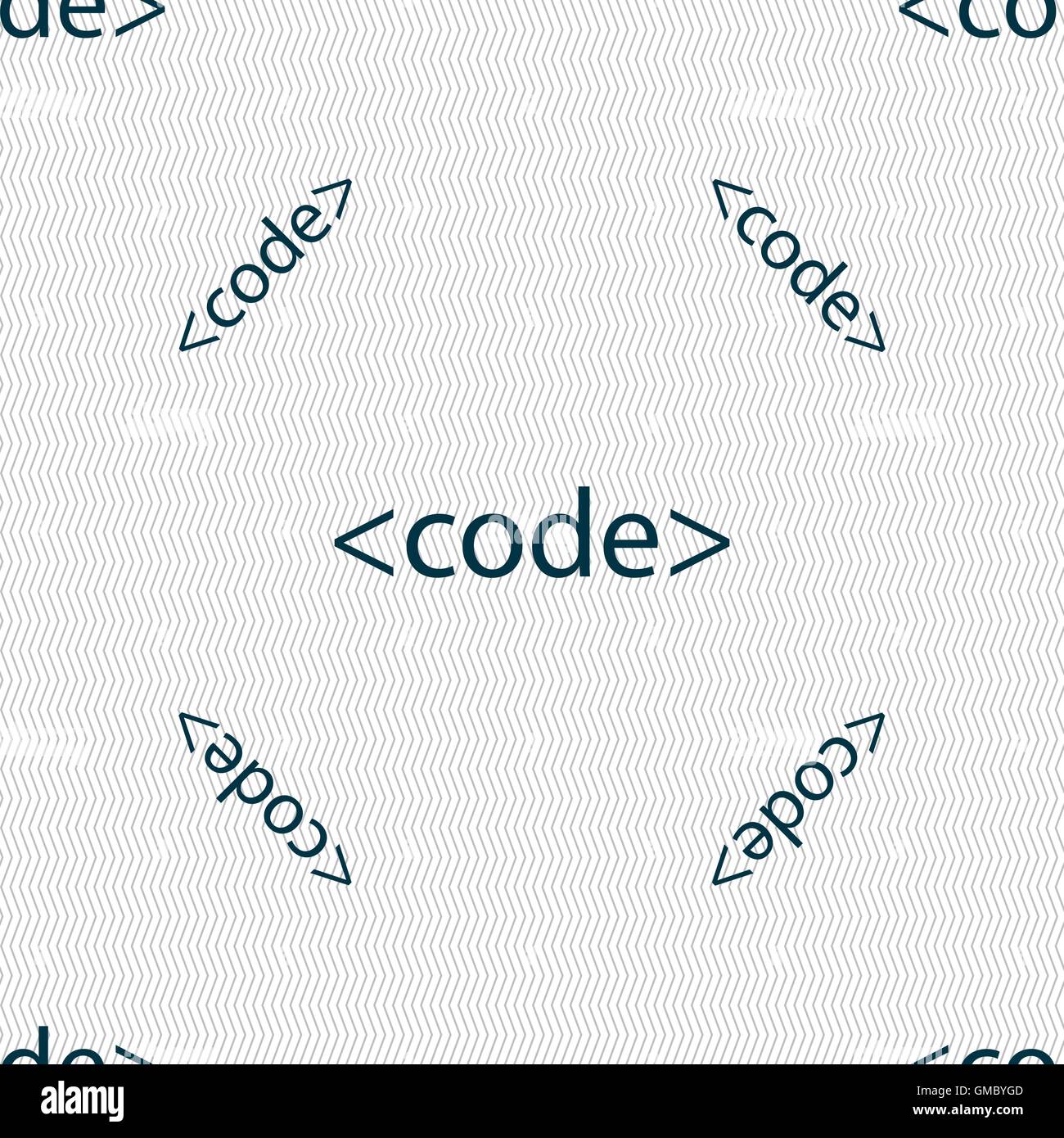 Code sign icon. Programming language symbol. Seamless pattern with ...