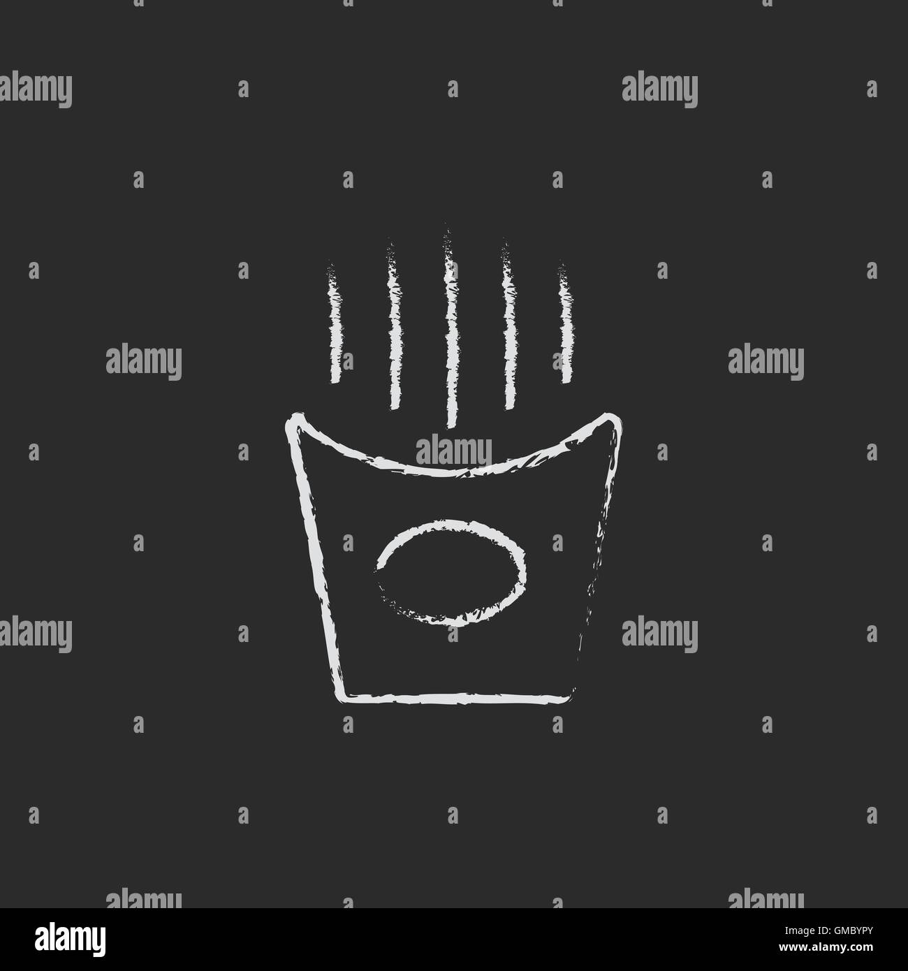 French fries icon drawn in chalk Stock Vector Image & Art Alamy