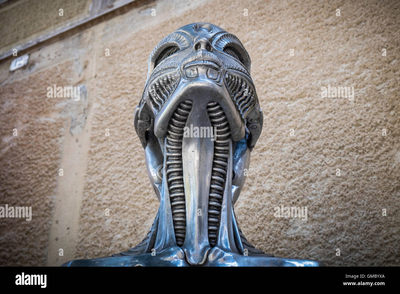 Switzerland, canton Fribourg, Gruyeres, old town, HR Giger museum Stock Photo