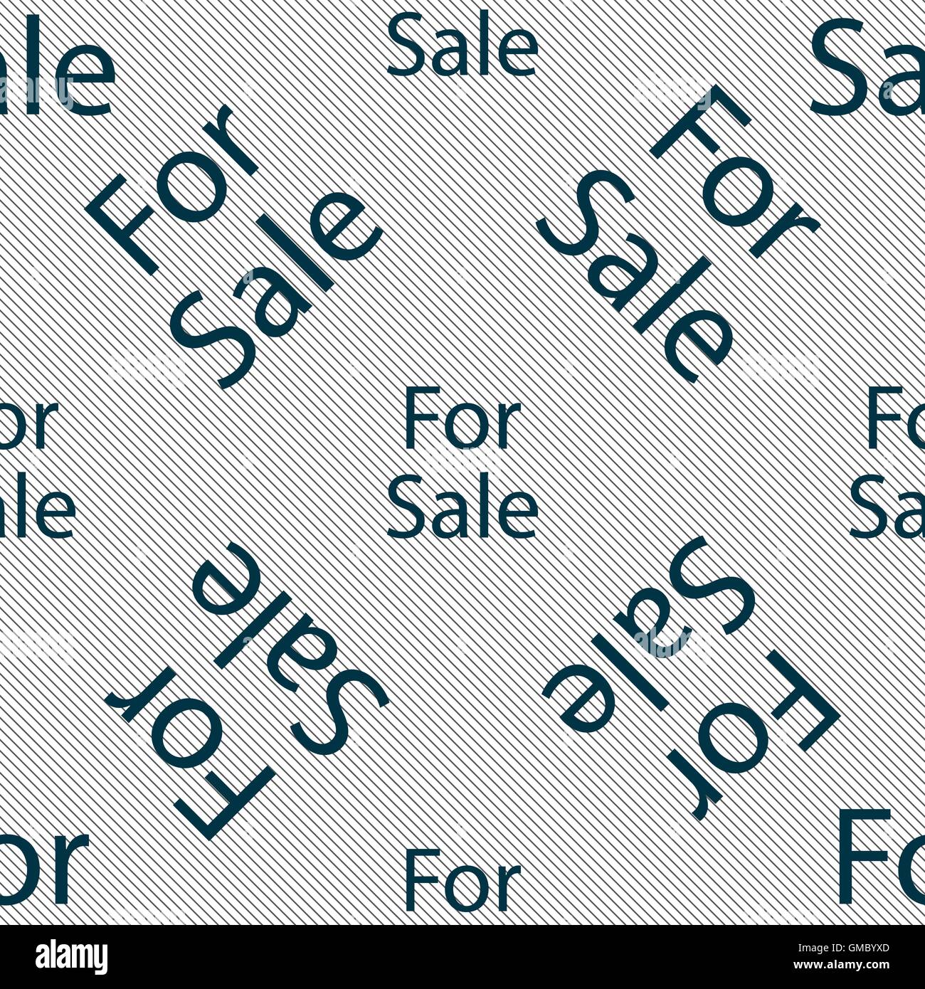 For sale sign icon. Real estate selling. Seamless pattern with ...