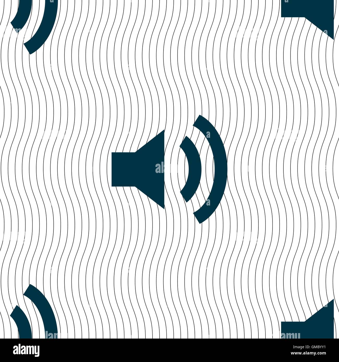 Speaker volume sign icon. Sound symbol. Seamless pattern with geometric ...