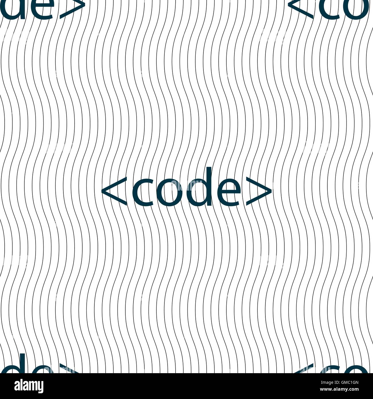 Code sign icon. Programming language symbol. Seamless pattern with ...