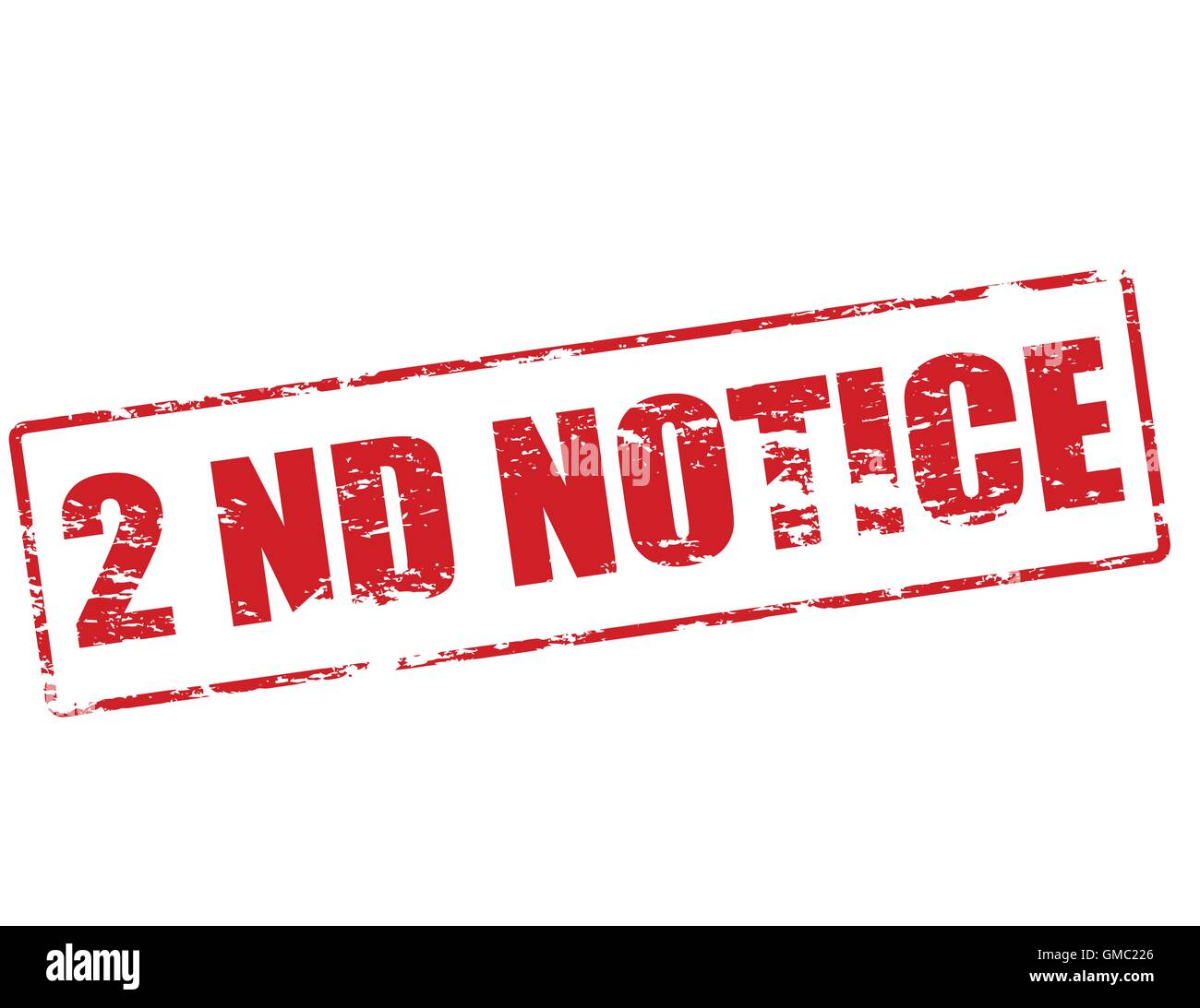 2nd notice Stock Vector