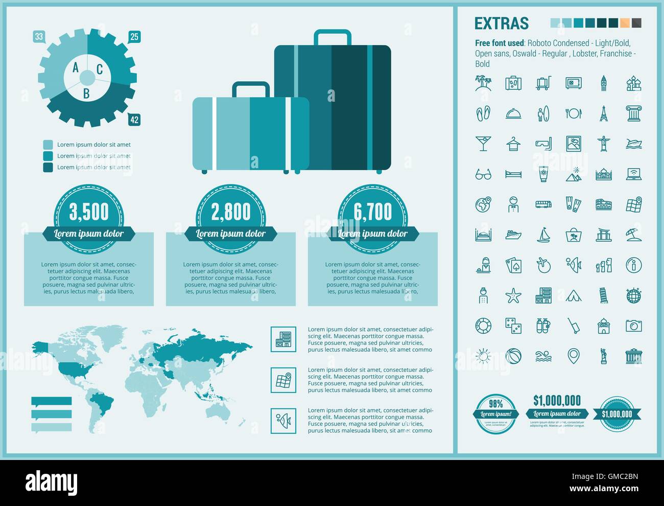 Travel flat design Infographic Template Stock Vector Image & Art - Alamy