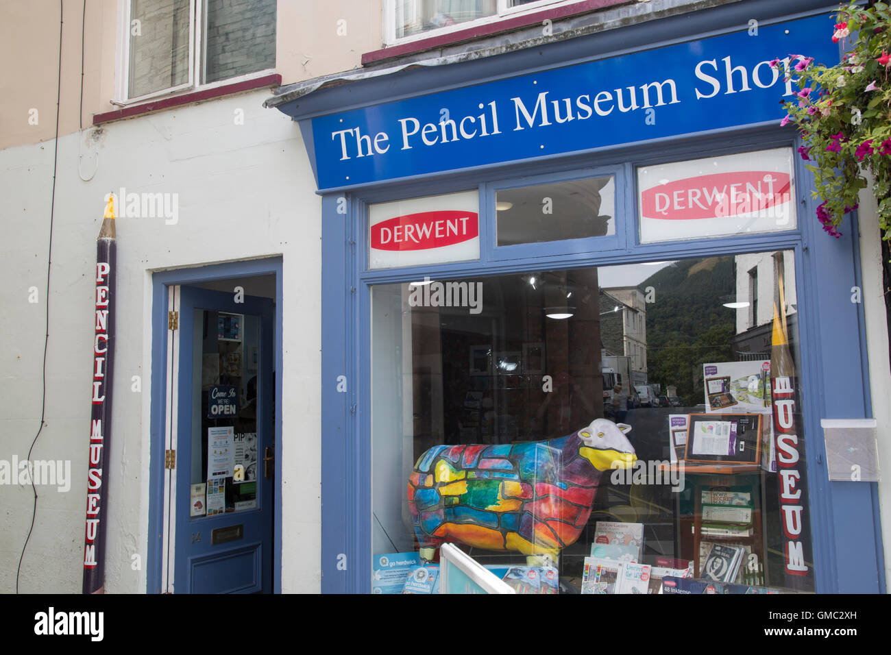 Pencil Museum Shop Sign, Keswick, Lake District, England, UK Stock