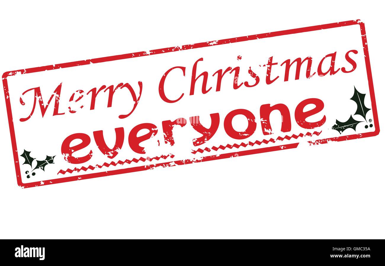 MERRY CHRISTMAS サイン入りポスター Merry christmas everyone hi-res stock photography and images
