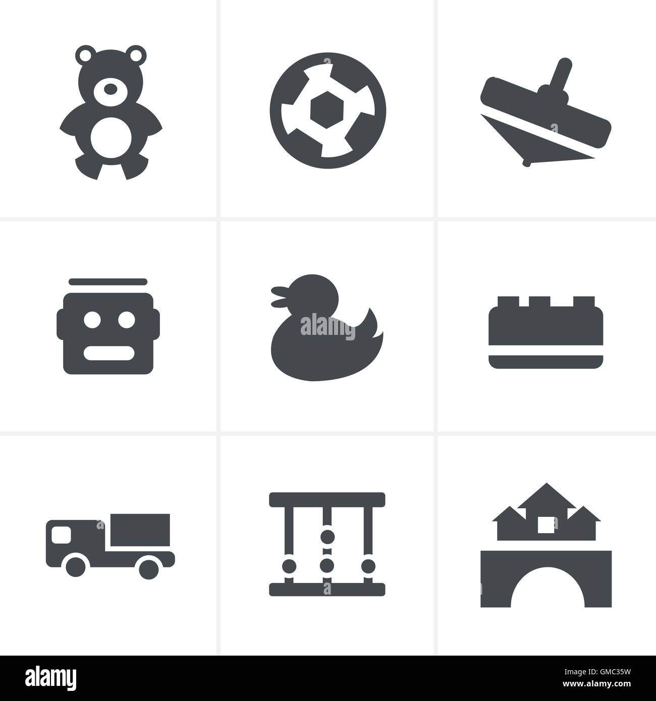 Toys Icons Stock Vector
